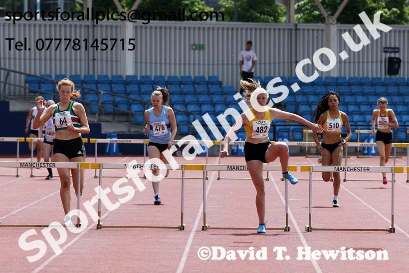 Womens under-20s 400 metres hurdles, Northern Senior and Under-20s Champs., Sports City, Manchester. Photo: David T. Hewitson/Sports for All Pics